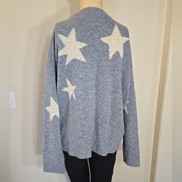 Zadig & Voltaire 100% Cashmere Markus C Star Sweater Grey Size XS Paris France - Picture 7 of 14
